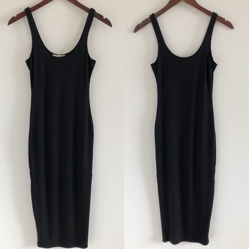 KIM Midi Tank Dress in Black - Picture 3 of 4